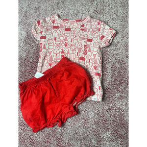 Baby GAP/carter’s Set 18-24 Months Red & White Ice Cream Print